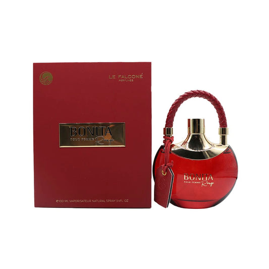 Bonita Rouge Eau de Parfum for Women by Le Falcone – 100 ml / 3.4 fl oz (Ref. 28005)
