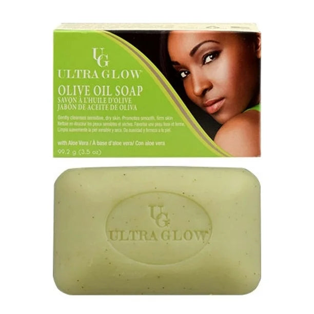 Ultra Glow olive oil soap Pack of 3 Red and green